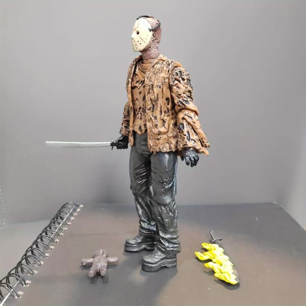 Ledad Rörlig Mask Mördarstaty Läskig Dockmodell Halloween Dekoration Figurin 1pc