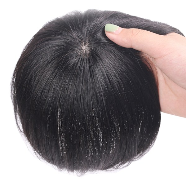 Clip-On Hair Topper Straight Extension Cover Vit Gles Hair Hairpiece Dark Brown