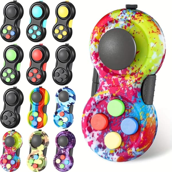 3 Retro Klassiske Fidget Pads Håndholdte Controllere til Sjove Klassiske Fidget Legetøj Black 3pcs