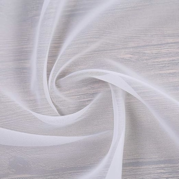 Kitchen Curtains (White, 120cm*145cm) Small Sheer Curtains