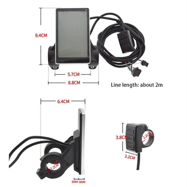 36-60V Elektrisk LCD M5 Display Meter Smart KT Cykel Modifiering Motorcykel Pa_xx