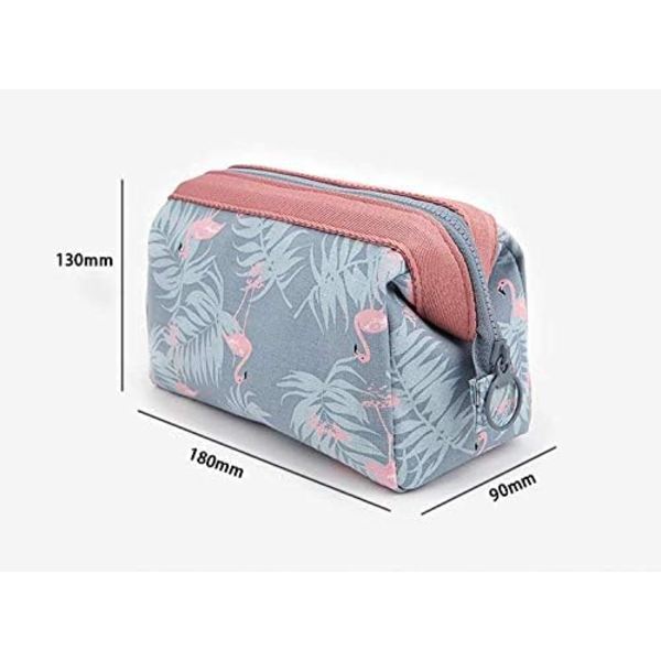 Kosmetiikkakassit, Vedenpitävä Polyesteri-Puuvilla Meikkikassit Kannettava Matkustus Toilettitarvikkeiden Pesukassi Flamingo Bue Tree