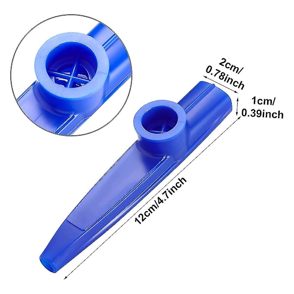 25 kappaleen pakkaus Kazoo-muovi-instrumentteja Kazoo-huilukalvolla lahjoihin, palkintoihin ja juhliin