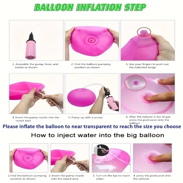 Gjennomsiktig vannfylt bobleball - Slitesterk TPR-materiale - Patball for utendørs moro
