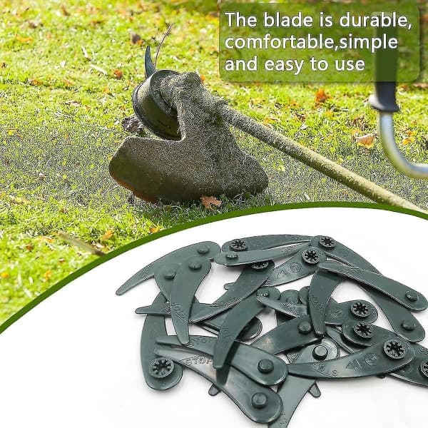 Reservedeler for gresstrimmer, 24-pakning med kantklinger for Bosch Durablade Art 23-18 Li Art 26-18 Li Gresstrimmer, Grønn