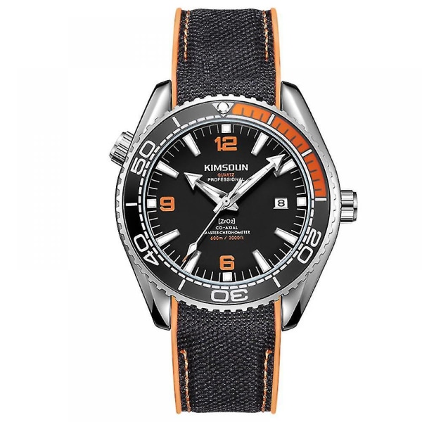 Automaattinen mekaaninen kello ruostumattomasta teräksestä Nh35-koneistolla, safiirilasi, nylon, Elegant Watch -merkki