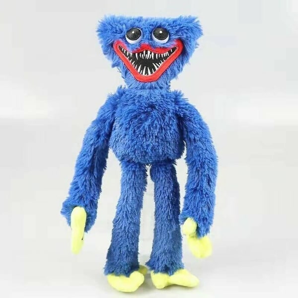Plushleke, skrekkspilldukke for barns bursdag 15 tommer (Huggy Wuggy blå)