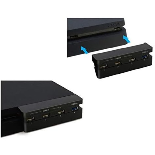 USB-keskitin 2.0 & 3.0 -sovitin Sony PS4 Slim -konsolille