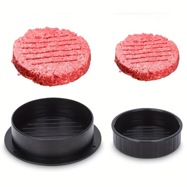 Non-Stick 3-i-1 Burger Press Formset för Kött & Grönsaksbiffar, Livsmedelssäker