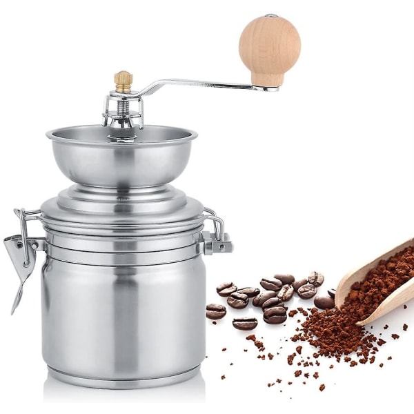 Ruostumattomasta teräksestä valmistettu kahvimylly Manuaalinen Chilli Crank Herbal Nuts Yrttimylly