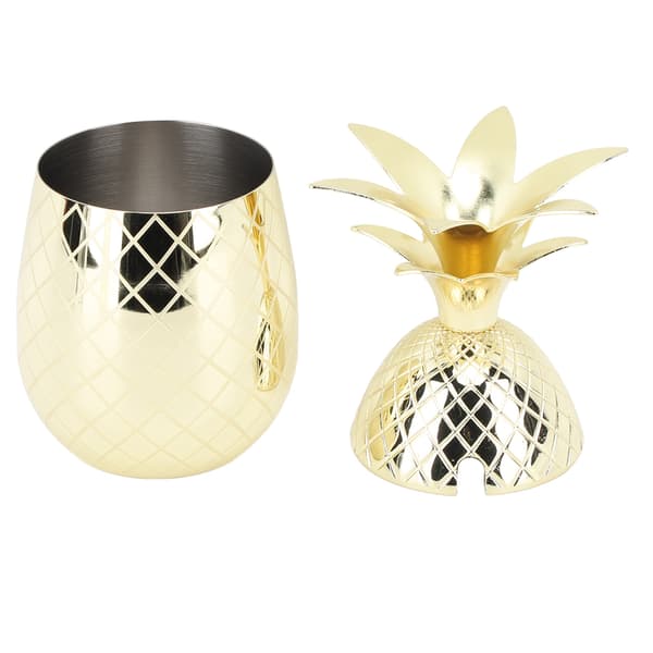 304 rustfritt stål ananas kopp bar kreativ cocktail kopp 500ml gull