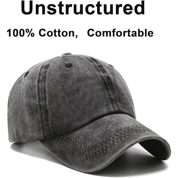 Basebollkeps Golf Dad Hat Justerbar Original Klassisk Låg Profil Bomullshatt