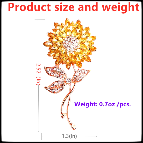 sunflower brooches pin for women fashion