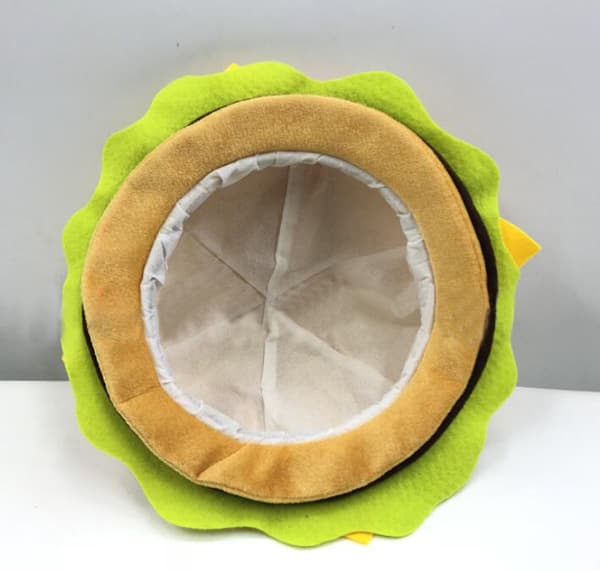 Sjov Hamburger Hat Halloween Kostume Tilbehør 28*14CM