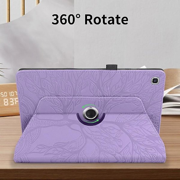 Nytt Samsung roterande fodral för Galaxy Tab S6 Lite 2022/2020 10,4 tum SM-P610/P613/P615/P619-360 Degr-WELLNGS Light purple
