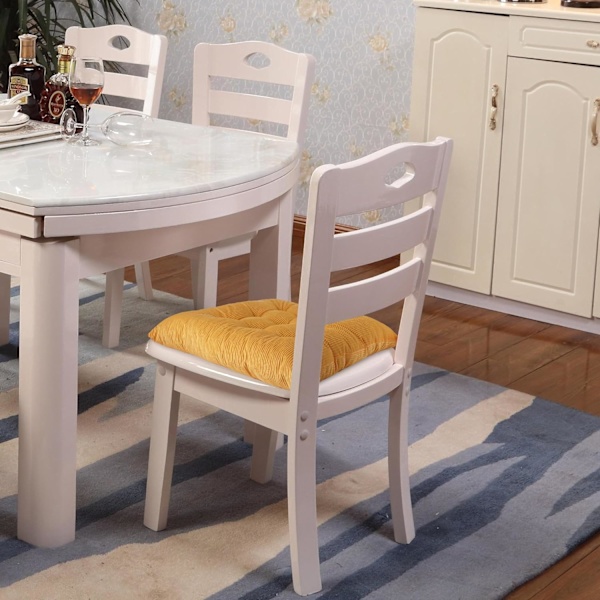 Set om 4 sittdynor för matstolar, 40*40cm Mandel stolsdyna för kontor och köksstol Stolsdyna