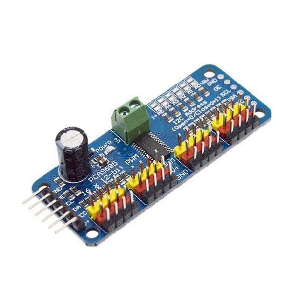 16-kanals 12-bit PWM/servo-driver - I2C-interface PCA9685 modul Raspberry Pi Shield modul Servo Shield