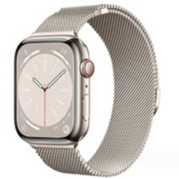 Milanese loop rem til Apple Watch-rem 44mm 40mm 45mm 49mm 41mm 38mm 42mm 44mm Armbånd iwatch Series 9 3 6 5 SE 7 8 Ultra 2 starlight - starlight starlight 38mm/40mm/41mm