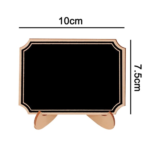 20-pack mini svarta tavlor skyltar med flytande krita markör, små trä tavla etiketter med stöd staffli, placeringskort Fo