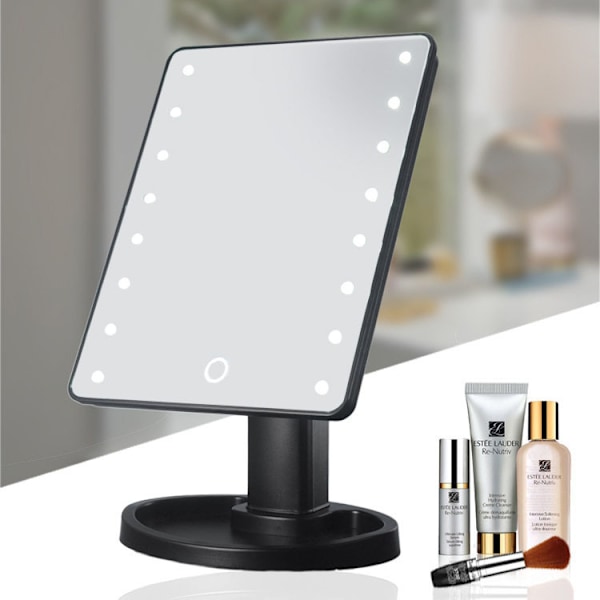 Vores elegante og justerbare hvide makeup-spejl med LED-lys giver Dette spejl kombinerer stil og funktionalitet, så du altid ser bedst ud.
