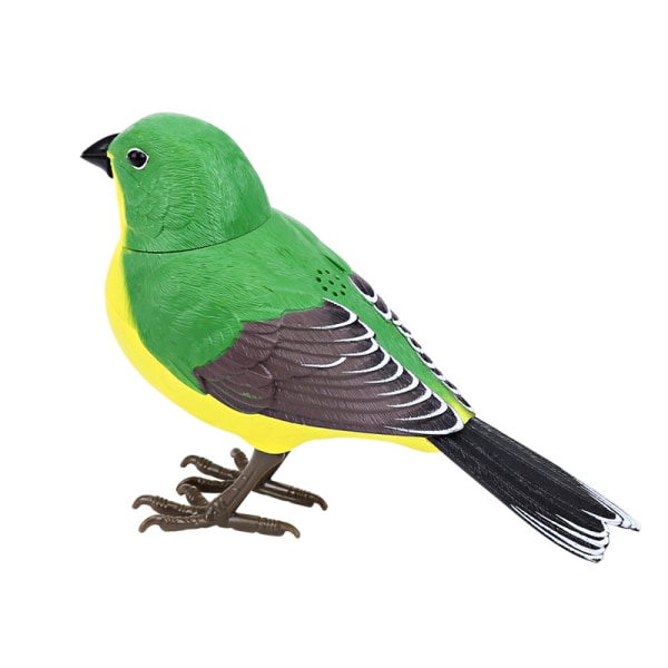 Pet Simulering Handledsfåglar Interaktiva pedagogiska leksaker Röstsjungande fågel elektroniska leksaker  (grön)