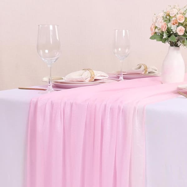 Hvit polyester bordløper 75x300 cm - Rektangulær duk for fest, bryllup, høytid og hverdagsmiddagsdekor Wit 75 cm x 300 cm