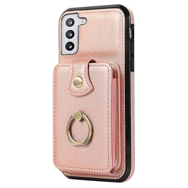 Samsung Galaxy S22 5G Etui RFID-blokkering Stativ Mobiltelefondeksel TPU+PU Lær Telefondeksel