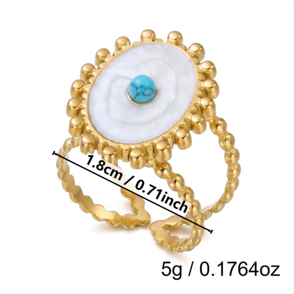 Boho Geometrisk Ring Sæt i Rustfrit Stål, Stabelbar Justerbar Åben Ring til Mænd og Kvinder #3