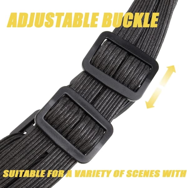 Quick Tie Stropper 2 stk. Genanvendelige Elastiksnore til Cykel Motorcykel Hjelm Bagagebærer 60cm Sort