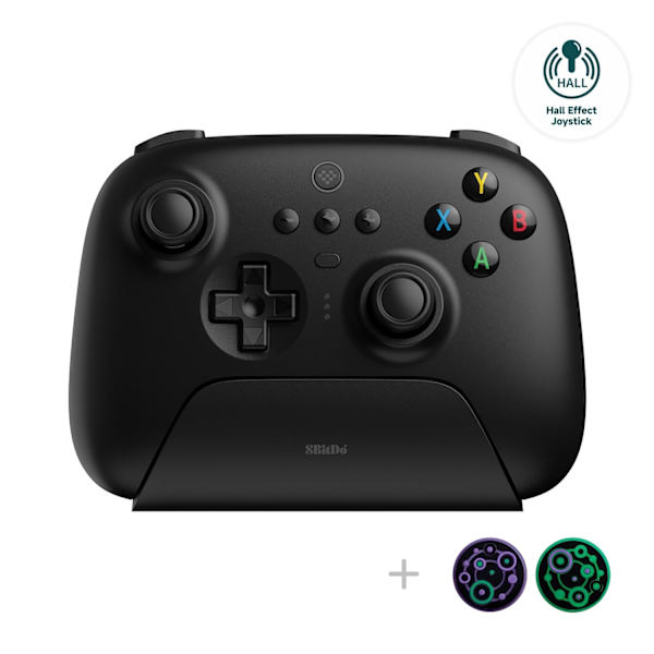 Ultimate 2.4g Trådlös Kontroller, Joystick Uppdatering, Pro Spelkontroll med Bakre Knappar & Turbo Funktion för PC, Android, Steam Deck & Apple (Svart) black