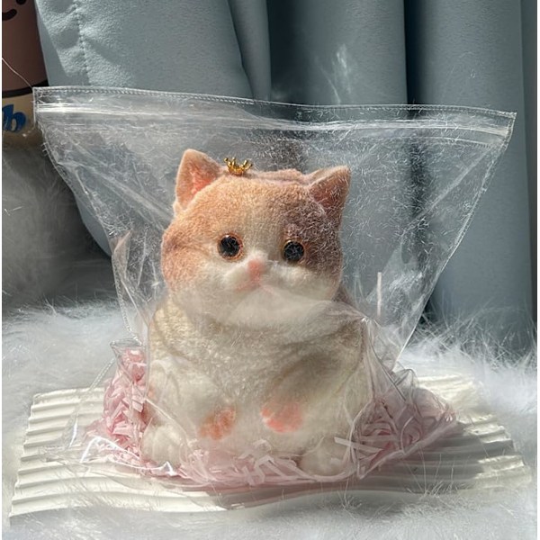 Stor Taba Squishy Katt, Taba Katt Squishy Klämleksaker, Bedårande Squishy Katt, Squishy Gummikatt, för Fest och Födelsedag Eller Jul (Orange)