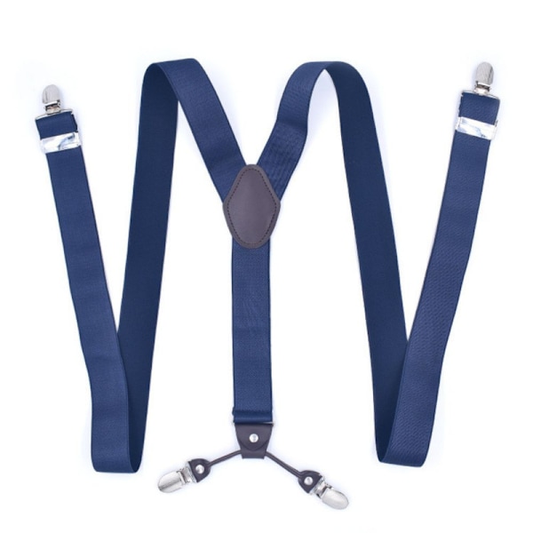 3,5 cm brede Y-formede seler for menn Navy blue