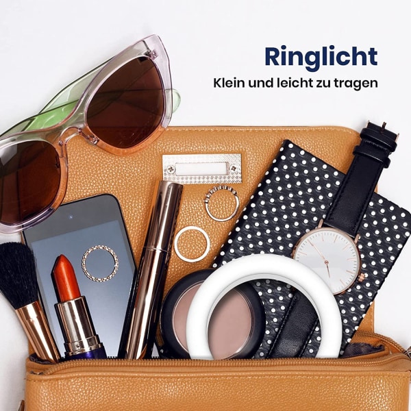Ringelys, USB-lading Selfie Light Mobiltelefon, Med tre fargemoduser, Mobiltelefoner,