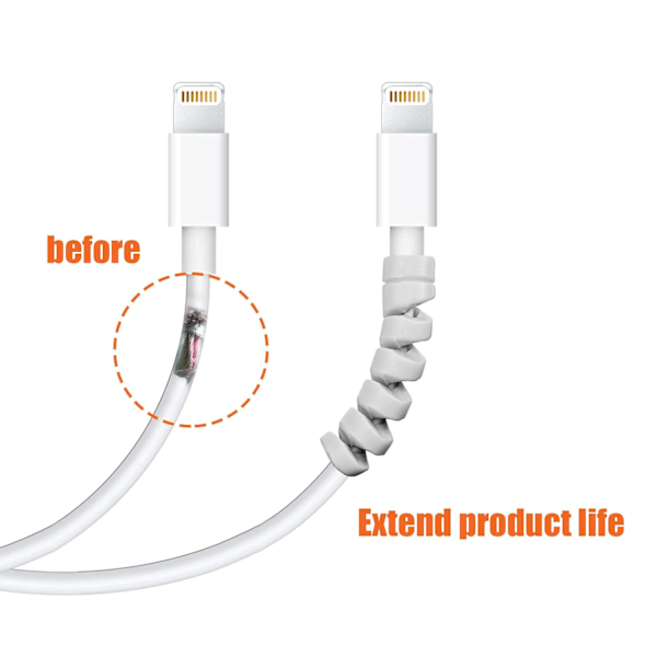 24 st Kabelskydd, Silikon Flexibelt Kabelskydd, Spiral USB-Muskabelskydd för Hörlurar Laptop Hörlurar Mobiltelefon Sladdskydd Tillbehör