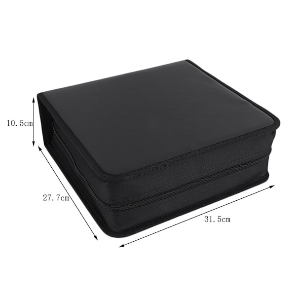 400 st högkvalitativa PU-simuleringsläder CD-fodral, DVD-förvaringsfodral