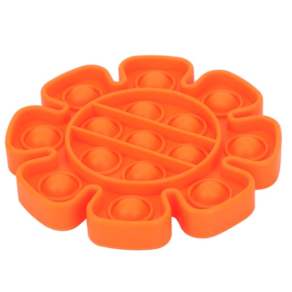 Pop It Fidget Toy-Flera farve Stress Sensorisk børnespil orange-Flowers