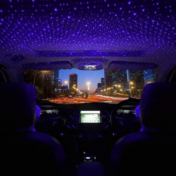 Bil interiør atmosfære lys, bil loft Starlight projektion LED lys 055b |  Fyndiq