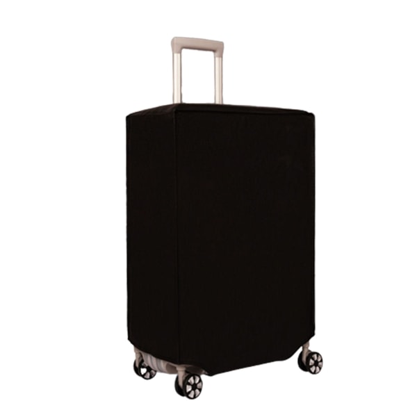 Ikke-vevd deksel Slitesterk anti-ripe koffertbeskyttelse Vanntett bagasjebeskyttelsesveske Svart Black 22 inches