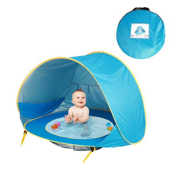 Baby Strandtält Pop Up Bärbar Skugga Pool UV-skydd Solskydd
