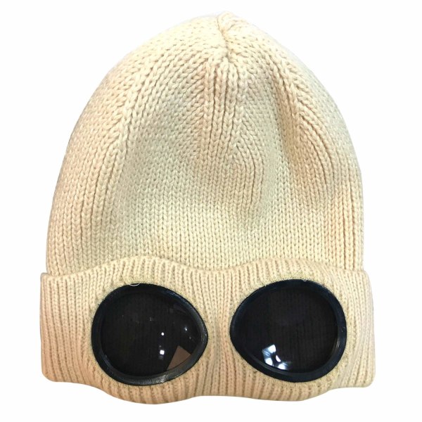 Unisex Goggle Beanie Strikkede Vinter Chunky Beanie Hat