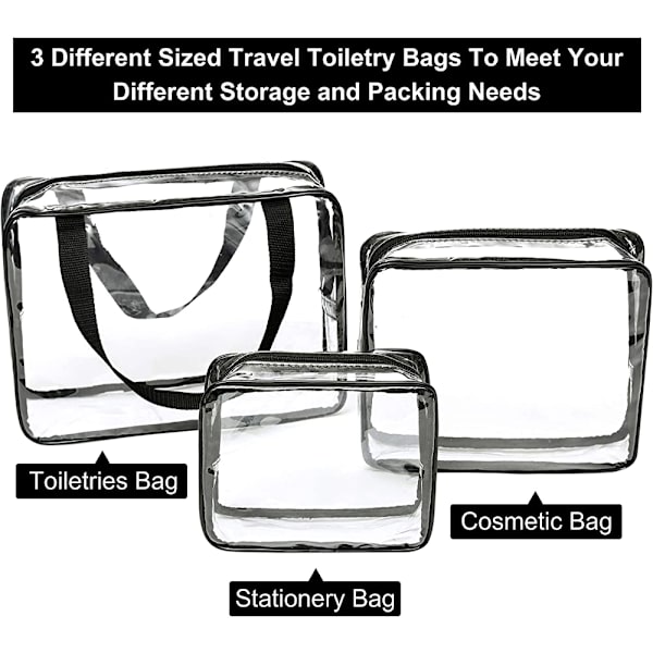 Genomskinlig Tote Bag Genomskinlig axelväska Resväska Handväska Klar Tote Bag Resväskor PVC Toalettväska Researrangör Väska, Uppfyller Stadionstandard