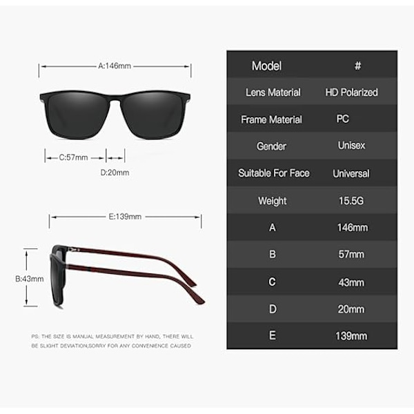 SunShadeX/Designer-001-Aurinkolasit-1-Vintage Neliö: Polarisoitu, UV400 Suoja, Unisex Dark Blue Frame