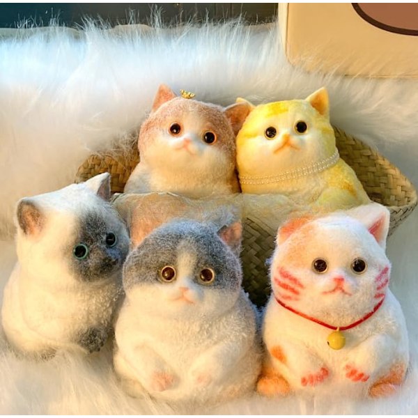 Stor Taba Squishy Katt, Taba Katt Squishy Klämleksaker, Bedårande Squishy Katt, Squishy Gummikatt, för Fest och Födelsedag Eller Jul (Orange)