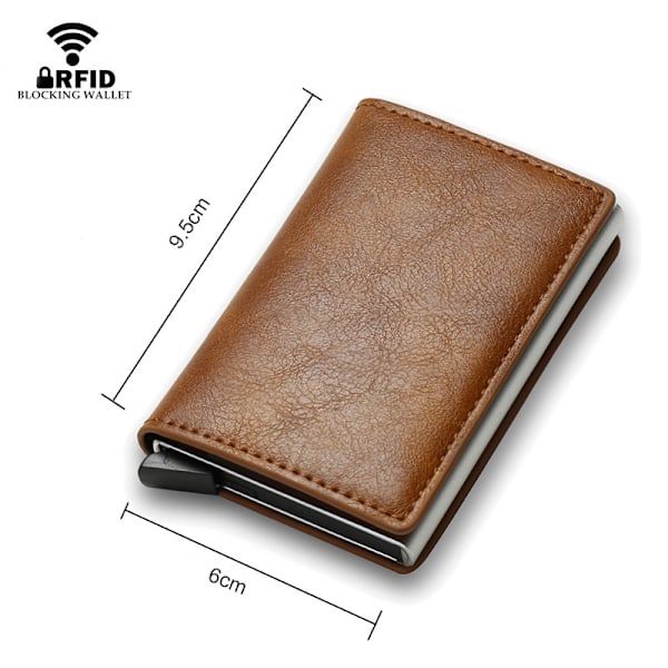 RFID-korttikotelo Luottokorttikotelo Metallikorttikotelo Miehille Useita Korttipaikkoja Lompakko Varkaudenesto Automaattinen Taittuva Carbon Fiber Bronze