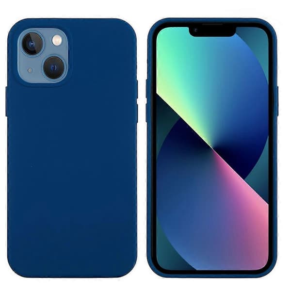 Flytande silikon skyddsskal för iPhone 13 mini - Grön Multicolor Blue