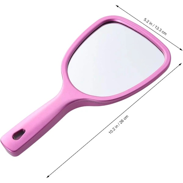 Håndspeil med håndtak, 2X og 3X forstørrelse, dobbeltsidig ma_xx Light pink