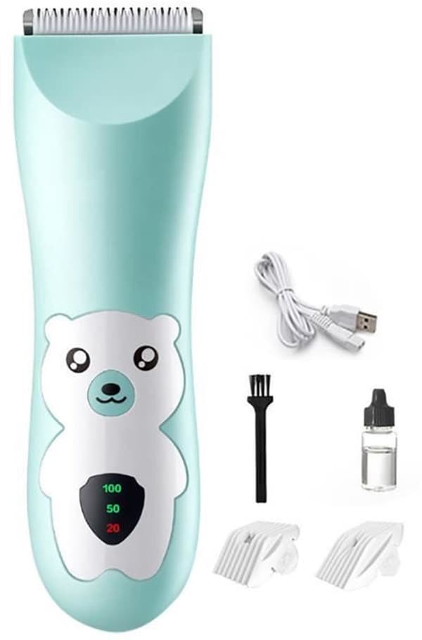 Babyhårklippare Tyst Säker Barnhårtrimmer Kompakt Design Barnfrisörkit