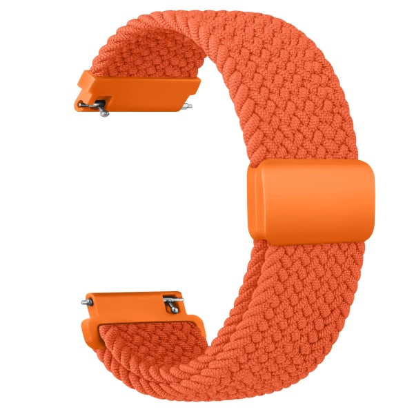 20 mm flettet solo-sløyfe for Garmin Vivoactive 5/3/3 musikkbåndarmbånd for Garmin VivoMove3/Trend/Sport Venu SQ/SQ2/2plus Strap Orange orange 20mm
