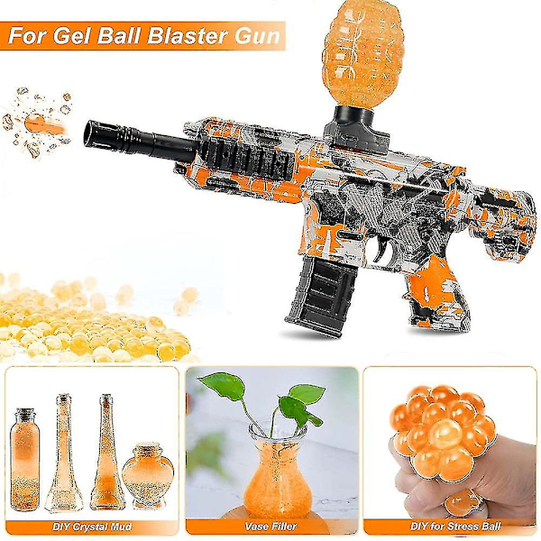 Vannkuler Perler Påfyll Ammo Gel Splatter Ball Blaster Baller Vannkule, Oransje Oransje Orange 6 PACKS