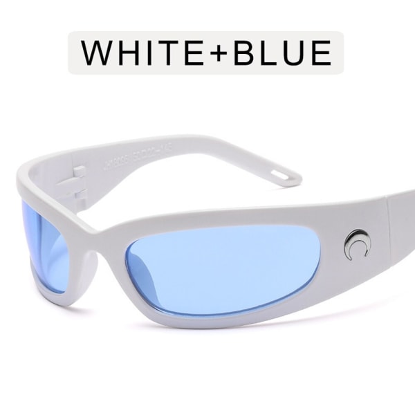 New Moon rektangulære solbriller til kvinder Mand Vintage Udendørs Cykling Sport Hip Hop Punk Solbriller UV400 Trend Kvinde